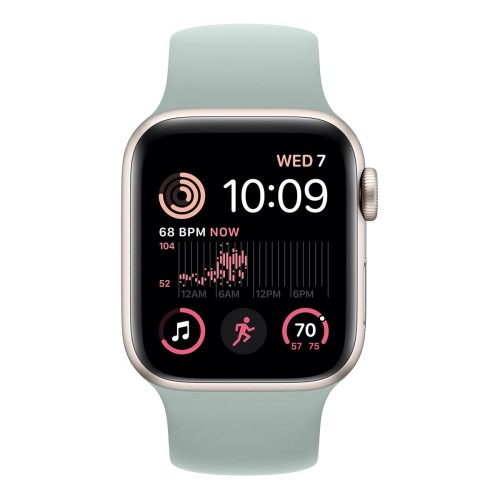 Apple Watch SE (2022), 44 мм корпус из алюминия цвета «сияющая звезда» + ремешок «Succulent»