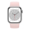 Apple Watch Series 8, 41 мм корпус из алюминия серебристого цвета, ремешок цвета «Chalk Pink»