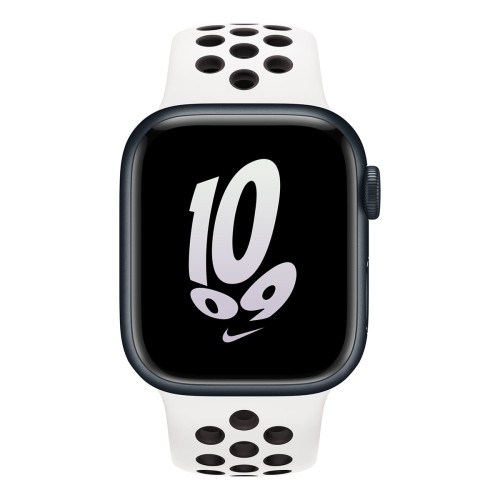 Apple Watch Nike Series 8, 45 мм корпус из алюминия цвета «тёмная ночь», спортивный ремешок Nike цвета «Summit White/Black»