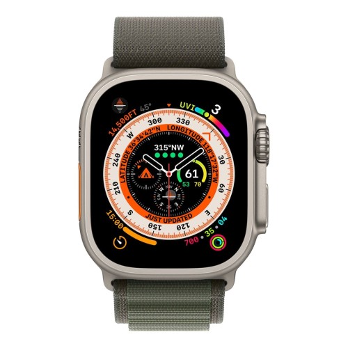 Apple Watch Ultra, 49 мм корпус из титана + ремешок Alpine цвета «Green»