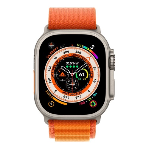Apple Watch Ultra, 49 мм корпус из титана + ремешок Alpine цвета «Orange»