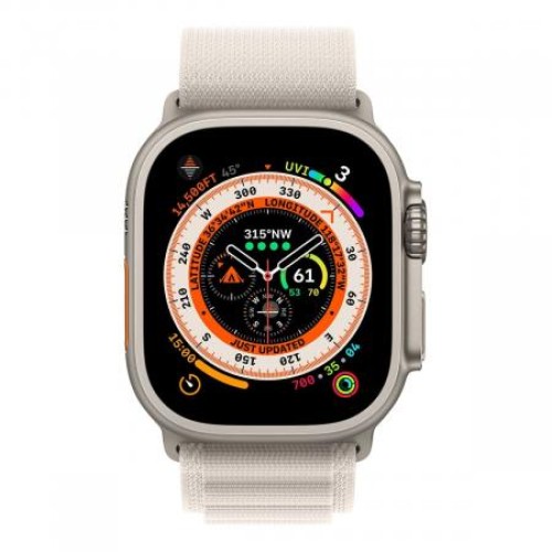 Apple Watch Ultra, 49 мм корпус из титана + ремешок Alpine цвета «Starlight»