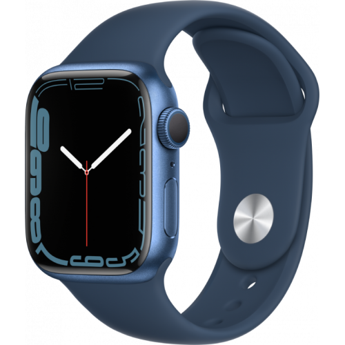 Смарт-часы Apple Watch Series 7 45 мм корпус из алюминия синего цвета спортивный ремешок