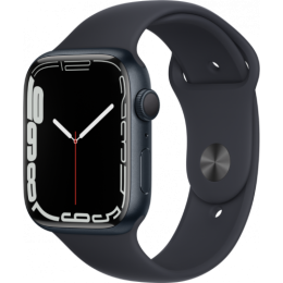 Смарт-часы Apple Watch Series 7 45 мм корпус из алюминия цвета темная ночь спортивный ремешок
